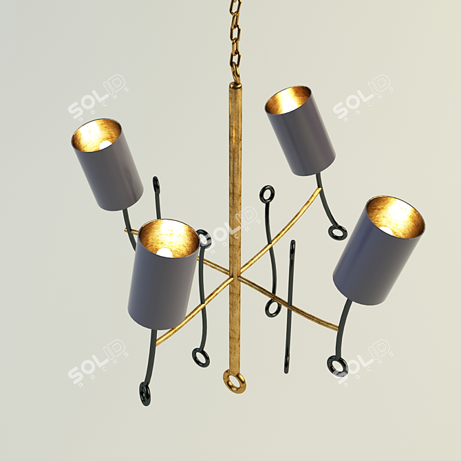 Ethereal Glow Chandelier 3D model image 3