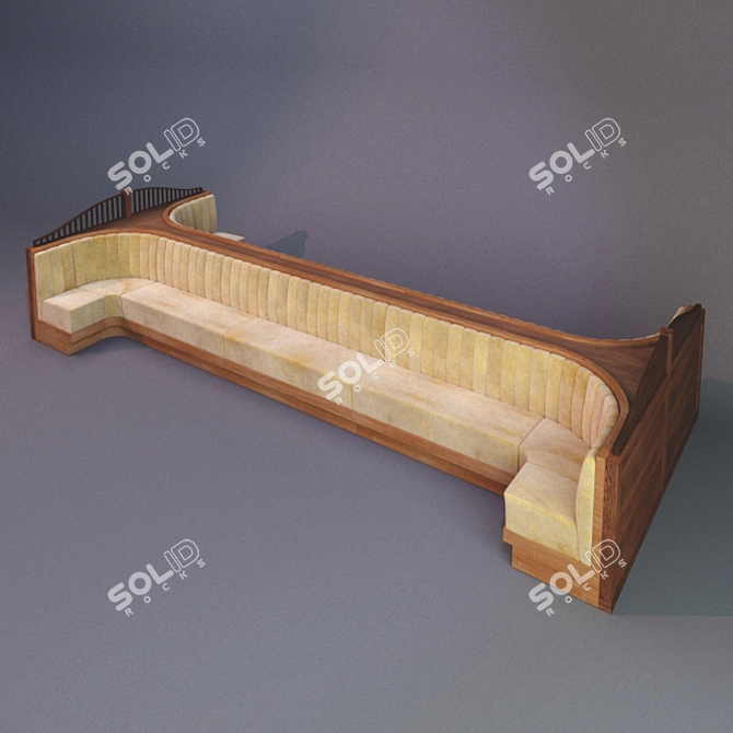 Cafe Lounge Sofa 3D model image 1