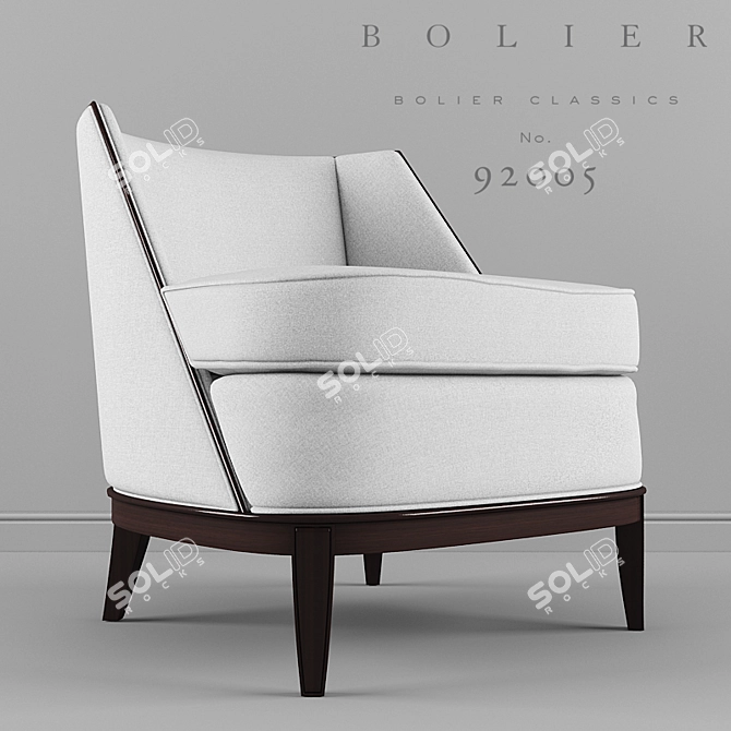 Title: Bolier Lounge Chair: Elegant Comfort 3D model image 1