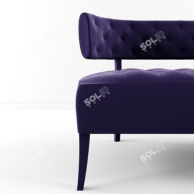 Zulu 2 Seat Sofa: Modern Style and Comfort 3D model image 2