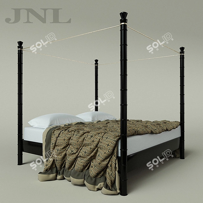 Elegant JNL Bed: Sleek Design, Superior Quality 3D model image 1