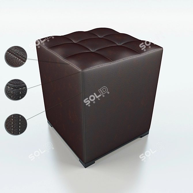 Cozy Pouff: Modern and Compact 3D model image 1