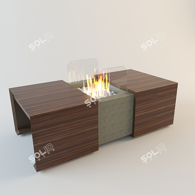 Slide Bio Fireplace: Stylish and Convenient 3D model image 1