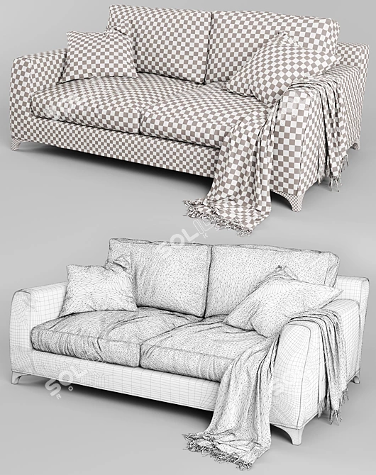 Modern Italian Design Sofa: MR FLOYD 3D model image 3