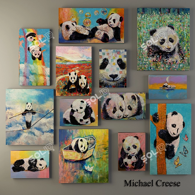 "Panda Wonders" by Michael Creese 3D model image 1