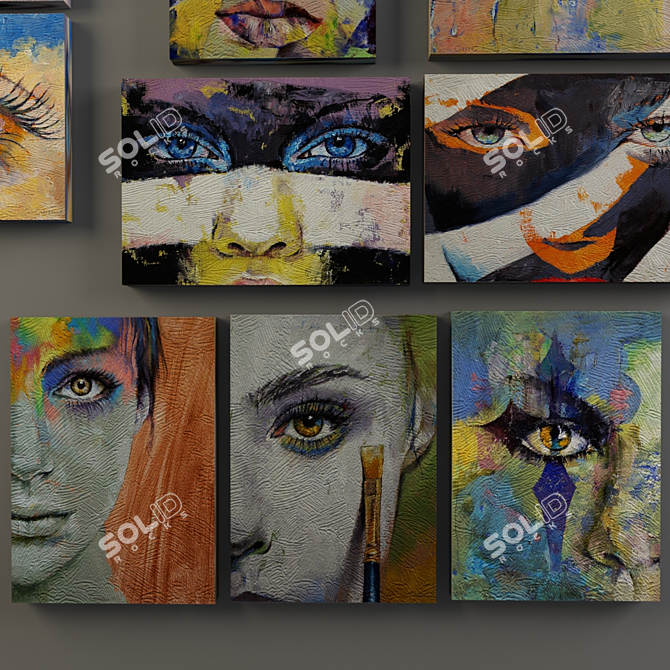 Abstract Canvas Art Collection by Michael Creese 3D model image 2