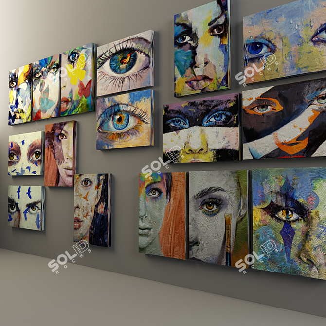 Abstract Canvas Art Collection by Michael Creese 3D model image 3