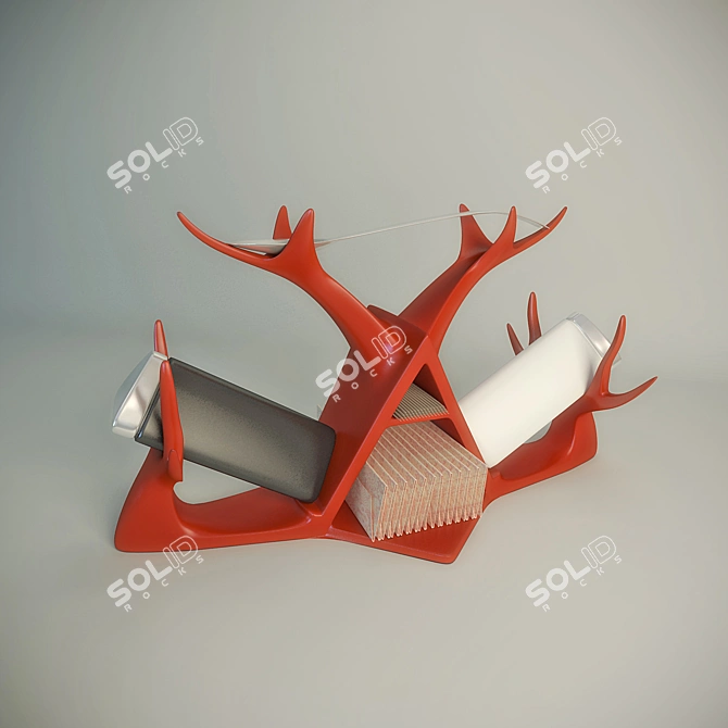 "Rugged and Stylish Zen Table Set 3D model image 3