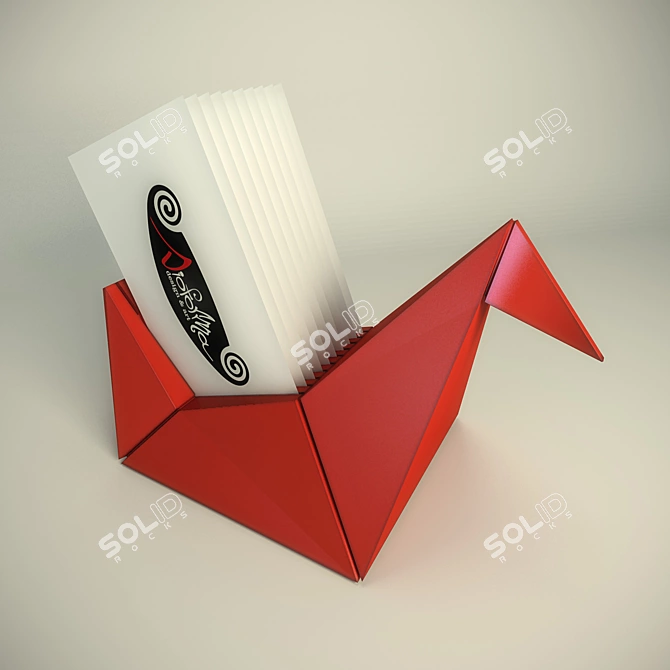 Important Bird Business Card 3D model image 2