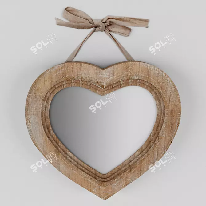 Hearted Reflection: Lovely Mirror 3D model image 1