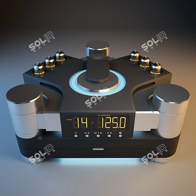 Vintage-Style Loit Eagle CD Player 3D model image 1