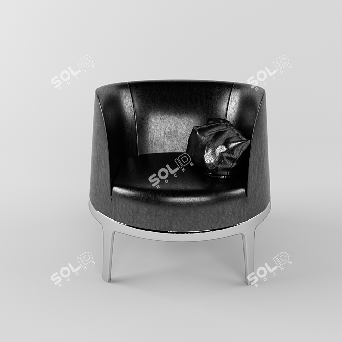 Swivel Charm: Omni Armchair 3D model image 3