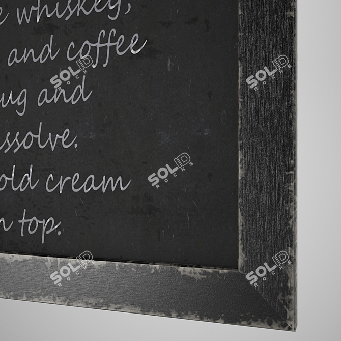 Versatile Chalkboard: Menu, Notes & More 3D model image 3