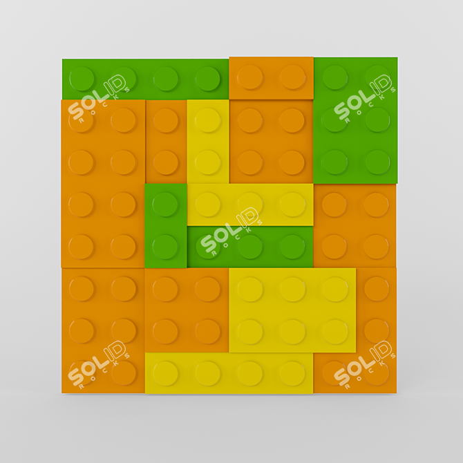 Build-It Brick Panel 3D model image 1