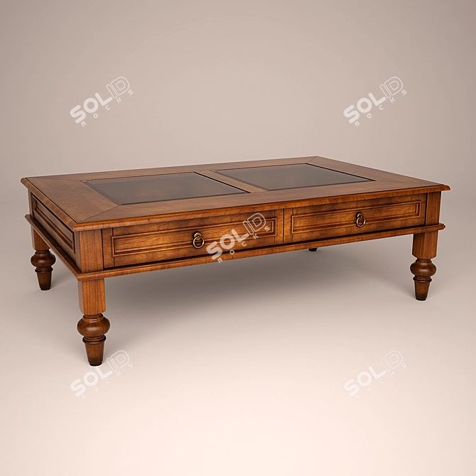 Fama Rustic Coffee Table 3D model image 1