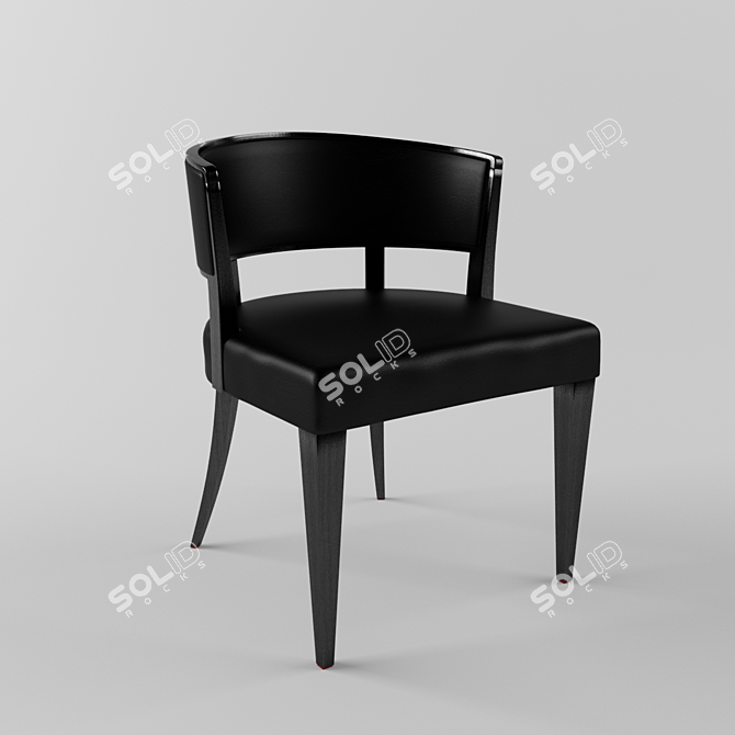 Compact Beech Tub Chair 3D model image 1