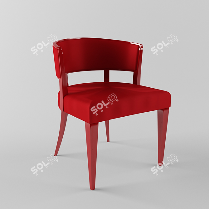 Compact Beech Tub Chair 3D model image 2