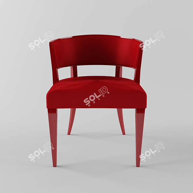 Compact Beech Tub Chair 3D model image 3