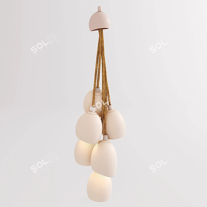 Hassiba: Elegant Ceiling Lighting 3D model image 1