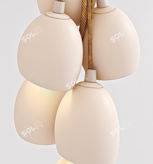 Hassiba: Elegant Ceiling Lighting 3D model image 2