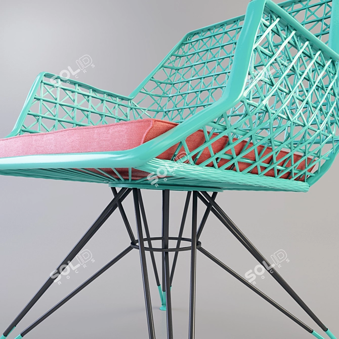 Fiberglass Chair - 57x82x56 cm 3D model image 2