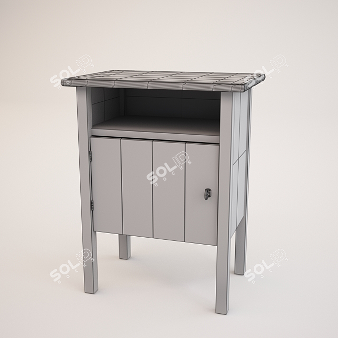 Gurdal Nightstand - Sleek and Functional 3D model image 2