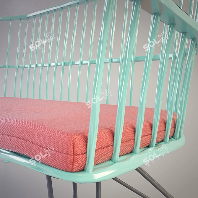 Modern Fiberglass Sofa by Andrea Fagioli 3D model image 2