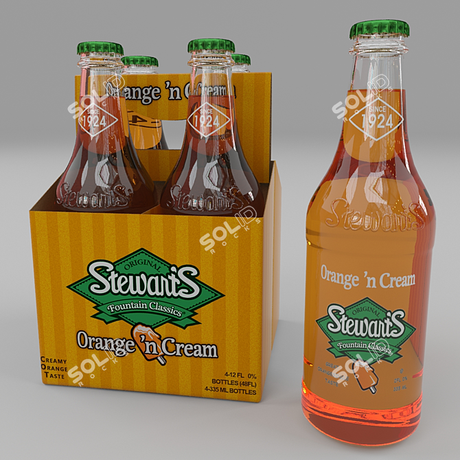 Fizzing Orange Delight 3D model image 1