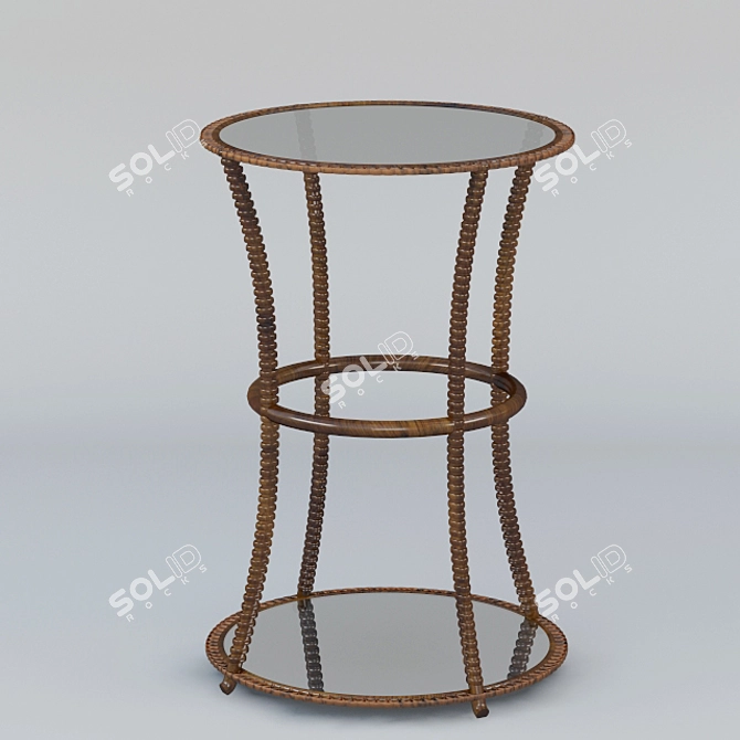 Elegant Arabic Coffee Table 3D model image 1