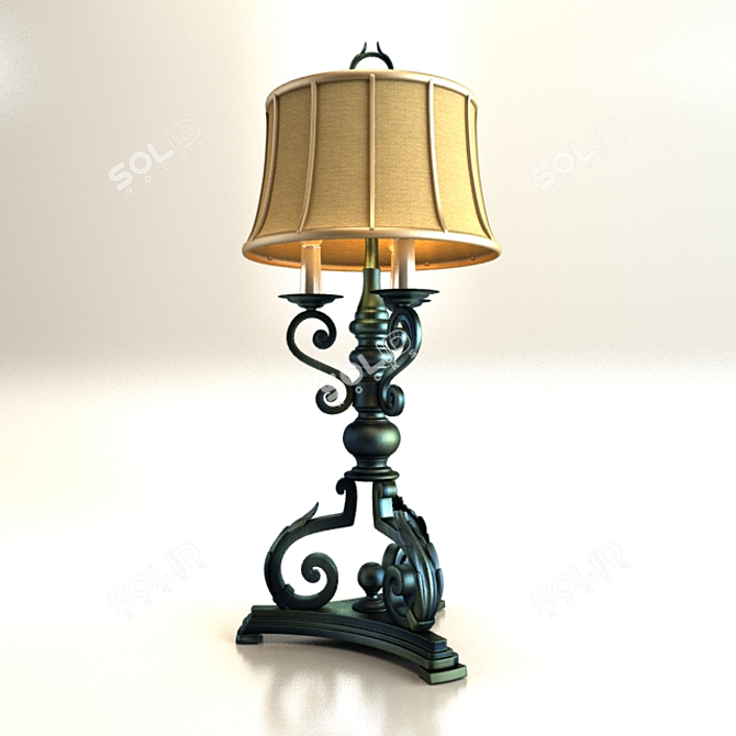 Elegant Achantus Table Lamp 3D model image 1