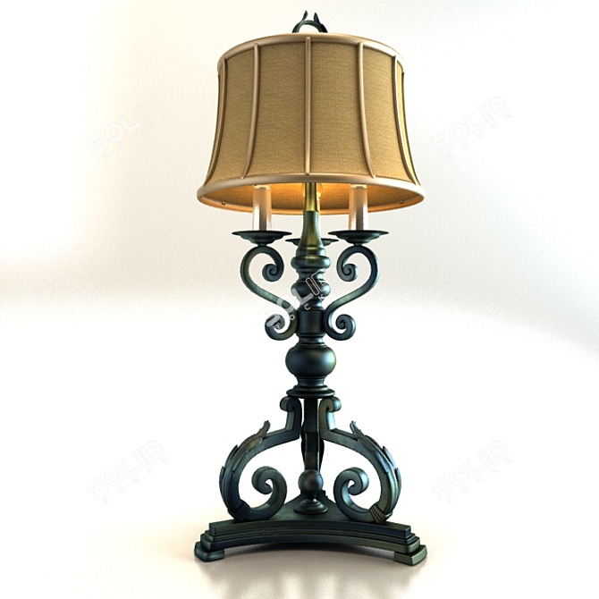 Elegant Achantus Table Lamp 3D model image 2