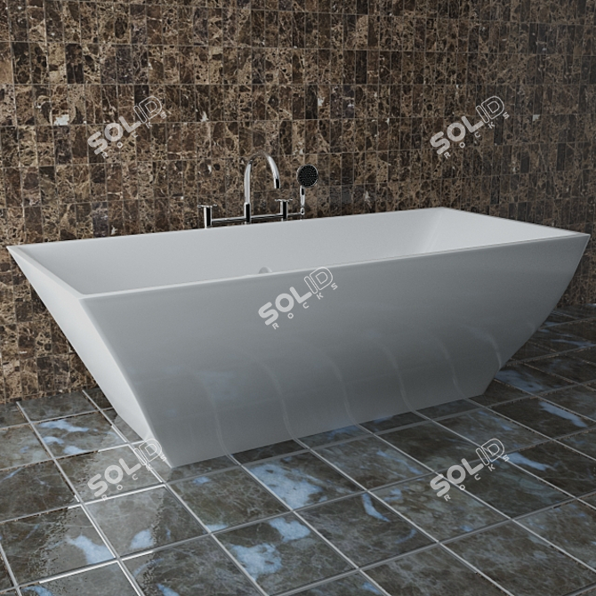 Luxury Slipper Bath A5 3D model image 1