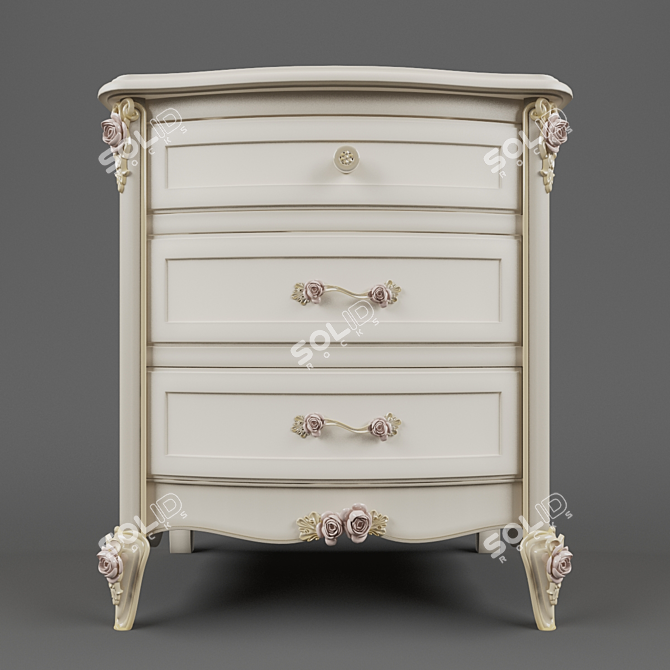 Elegant Nightstand Farances 3D model image 1