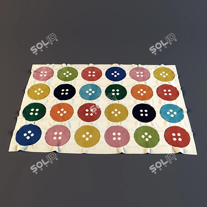 TOSTRUP Short Pile Colorful Carpet 3D model image 1