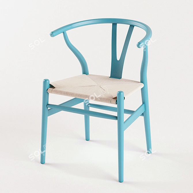 Classic Danish Design: Wishbone Chair 3D model image 1