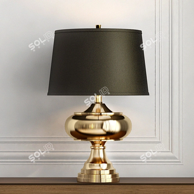 Elegant Jelani Brass Table Lamp 3D model image 1