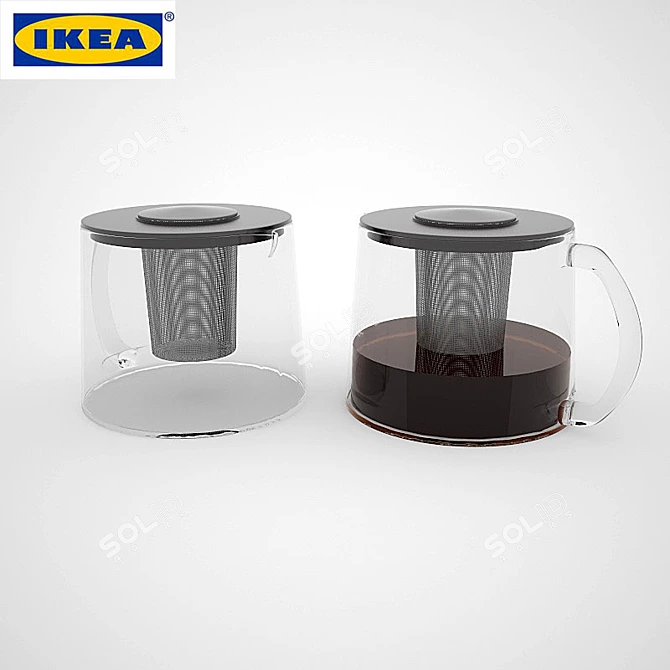 Elegant 1.5L Teapot by IKEA 3D model image 1