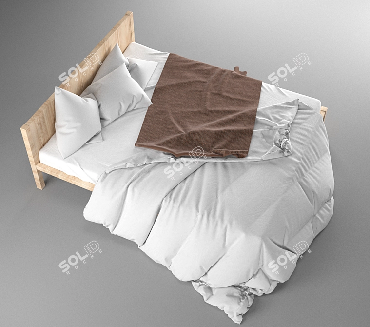 Cozy Dream Bedding 3D model image 1