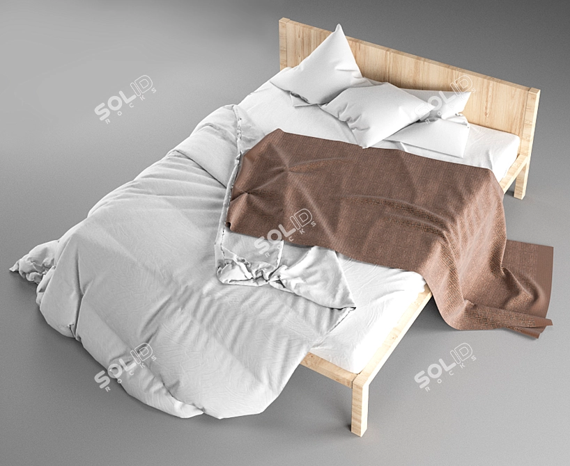 Cozy Dream Bedding 3D model image 3