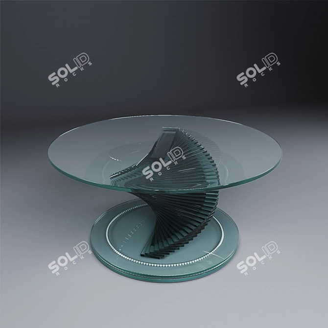 Modern Glass Coffee Table - Nella Vitrina 3D model image 1