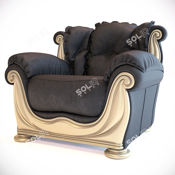 Elegant Maria Armchair: Rosini Classic 3D model image 1