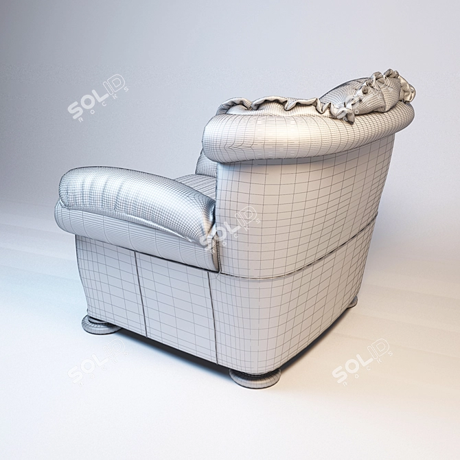 Elegant Maria Armchair: Rosini Classic 3D model image 3