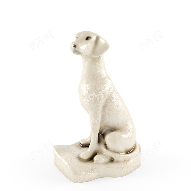 Guard Dog Sculpture 3D model image 1