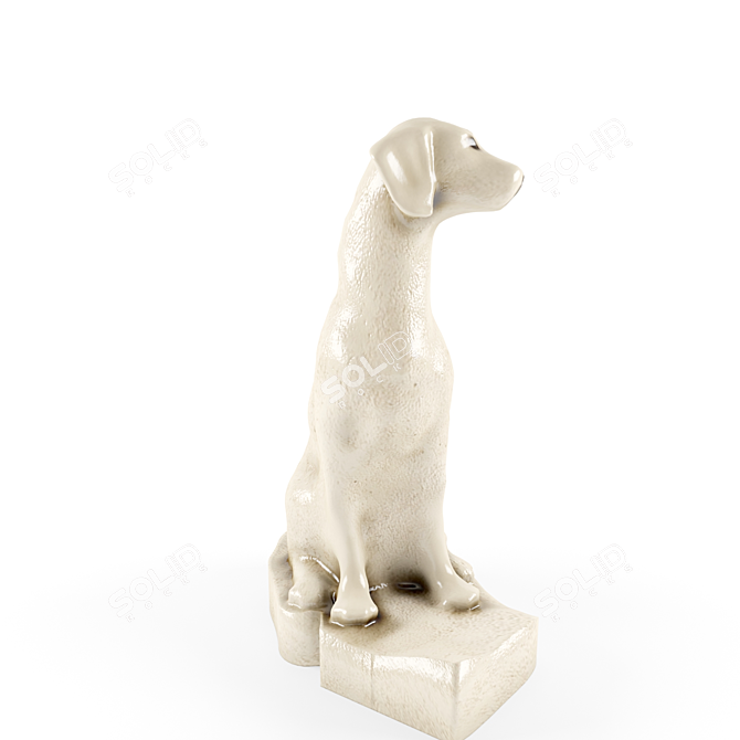 Guard Dog Sculpture 3D model image 2