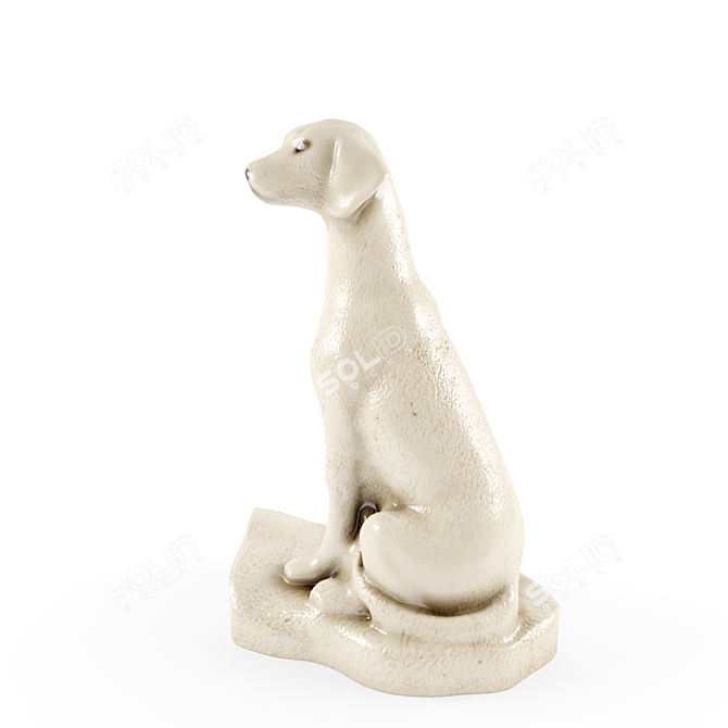 Guard Dog Sculpture 3D model image 3