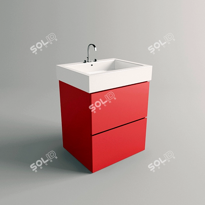 GODMORGON 60cm Sink Vanity 3D model image 1