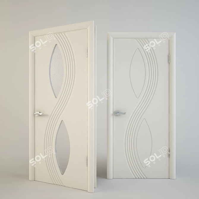 Wave Design Door Collection: Dyuna3 & Dyuna3 Up 3D model image 1