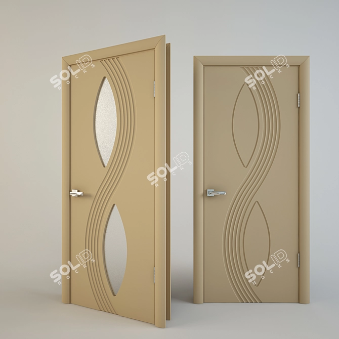 Wave Design Door Collection: Dyuna3 & Dyuna3 Up 3D model image 2