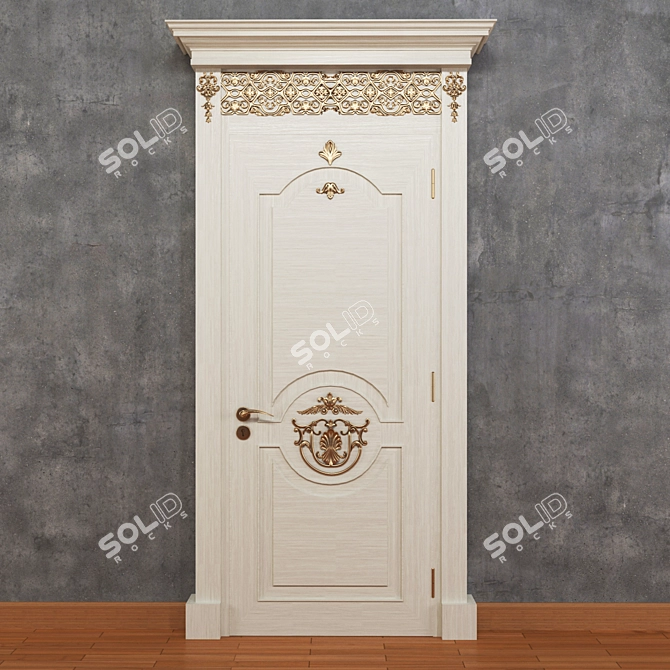 Elegant Classic Door 3D model image 1