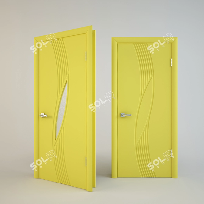 Title: Dyuny4 and Dyuny4 Up Doors Set 3D model image 1